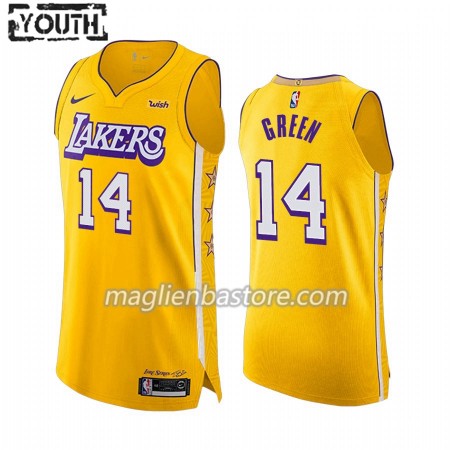 Maglia NBA Los Angeles Lakers Danny Green 14 Nike 2019-20 City Edition Swingman - Bambino